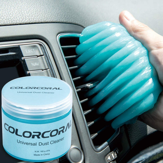 COLORCORAL Cleaning Gel for Car Universal Gel Cleaner Auto Detailing Car Vent Keyboard Cleaning Putty Car Interior Cleaner Dashboard Dust Remover Putty Auto Duster Cleaning Kit 160G - Purple