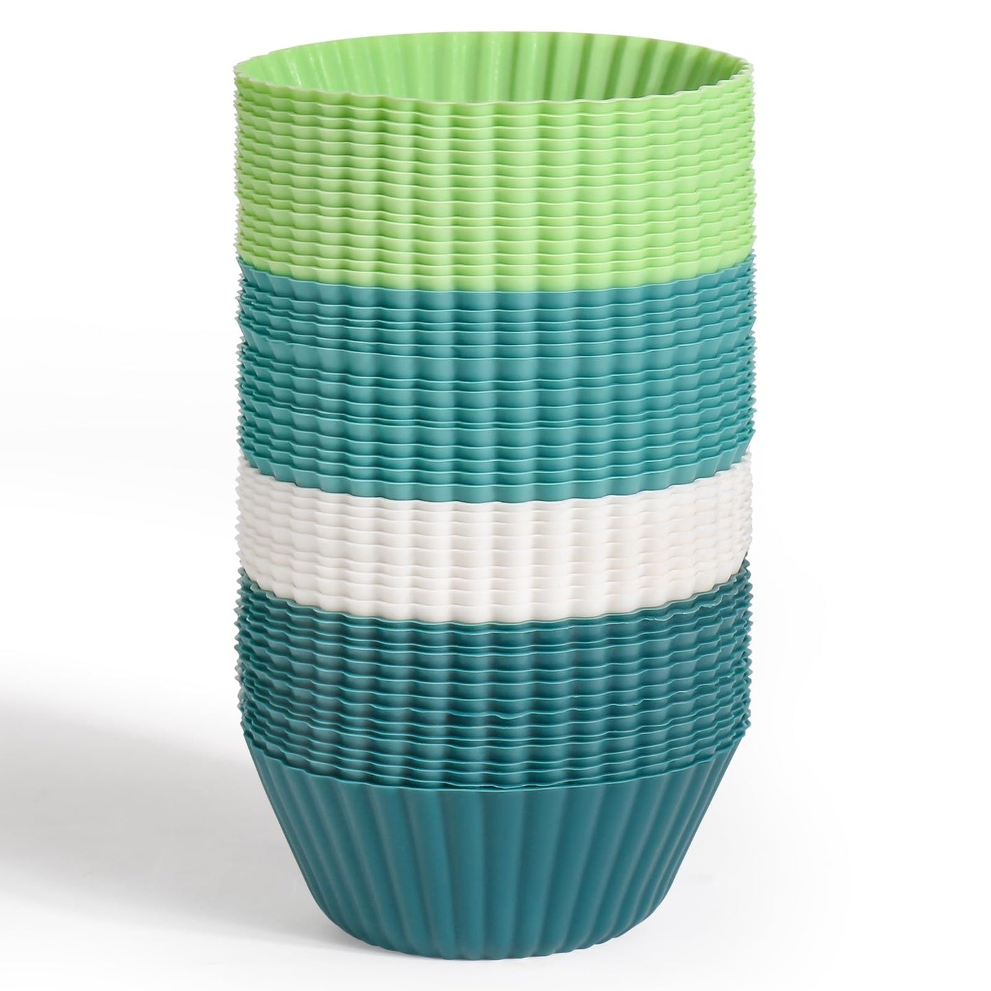 54 Pack Silicone Muffin Cups, Selizo Silicone Cupcake Baking Cups Reusable Muffin Liners Cupcake Wrapper Cups Holders for Muffins, Cupcakes, and Candies