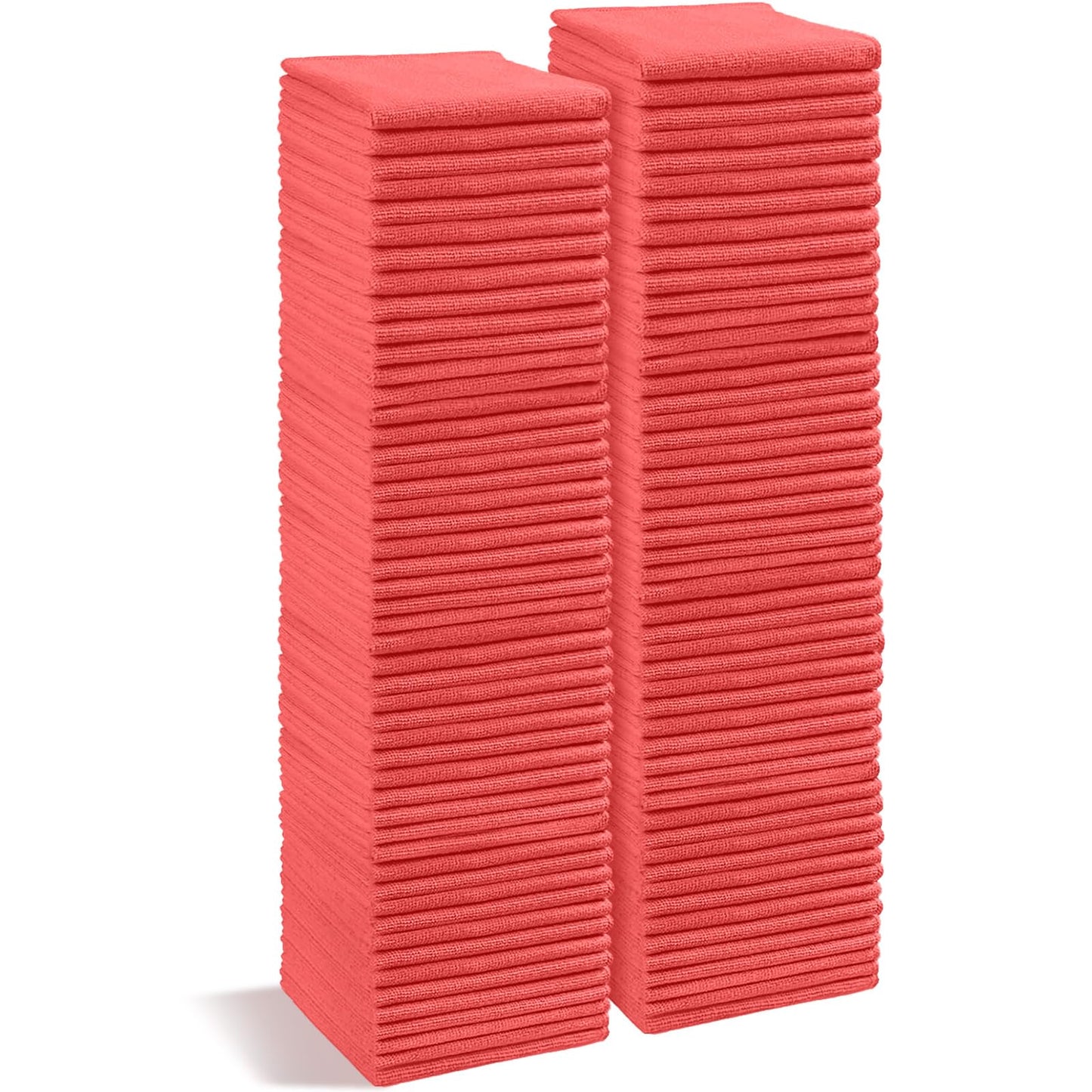 HOMEXCEL Microfiber Cleaning Cloth, 50 Pack Cleaning Rags, Cleaning Towels with 4 Color Assorted, 11.5"X11.5"(Green/Blue/Yellow/Pink)