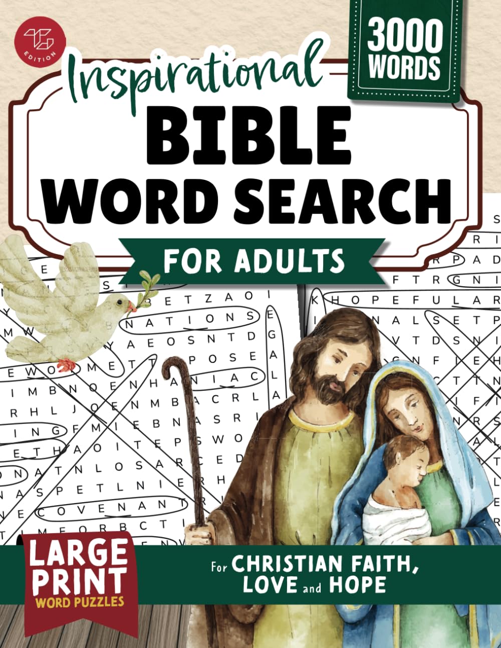 Inspirational Bible Word Search for Adults: Large Print Word Puzzles for Christian Faith, Love and Hope (Word Find Books For Adults)