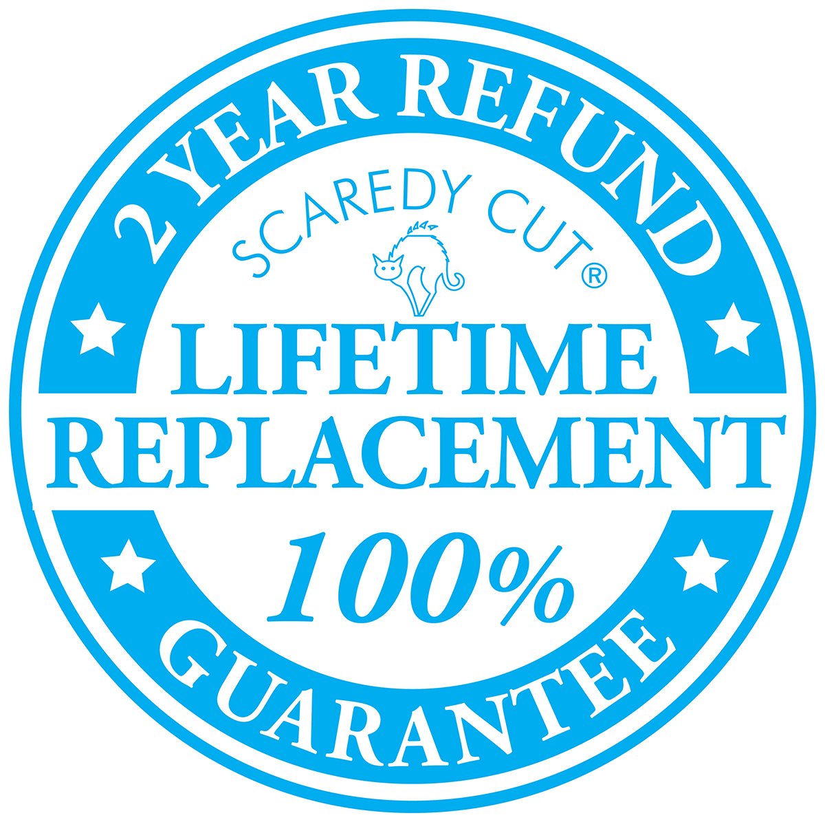 Tiny Trim 4.5" Ball-Tipped Scissor for Dog, Cat and all Pet Grooming - Ear, Nose, Face & Paw - Scaredy Cut's small Safety Scissor Blue