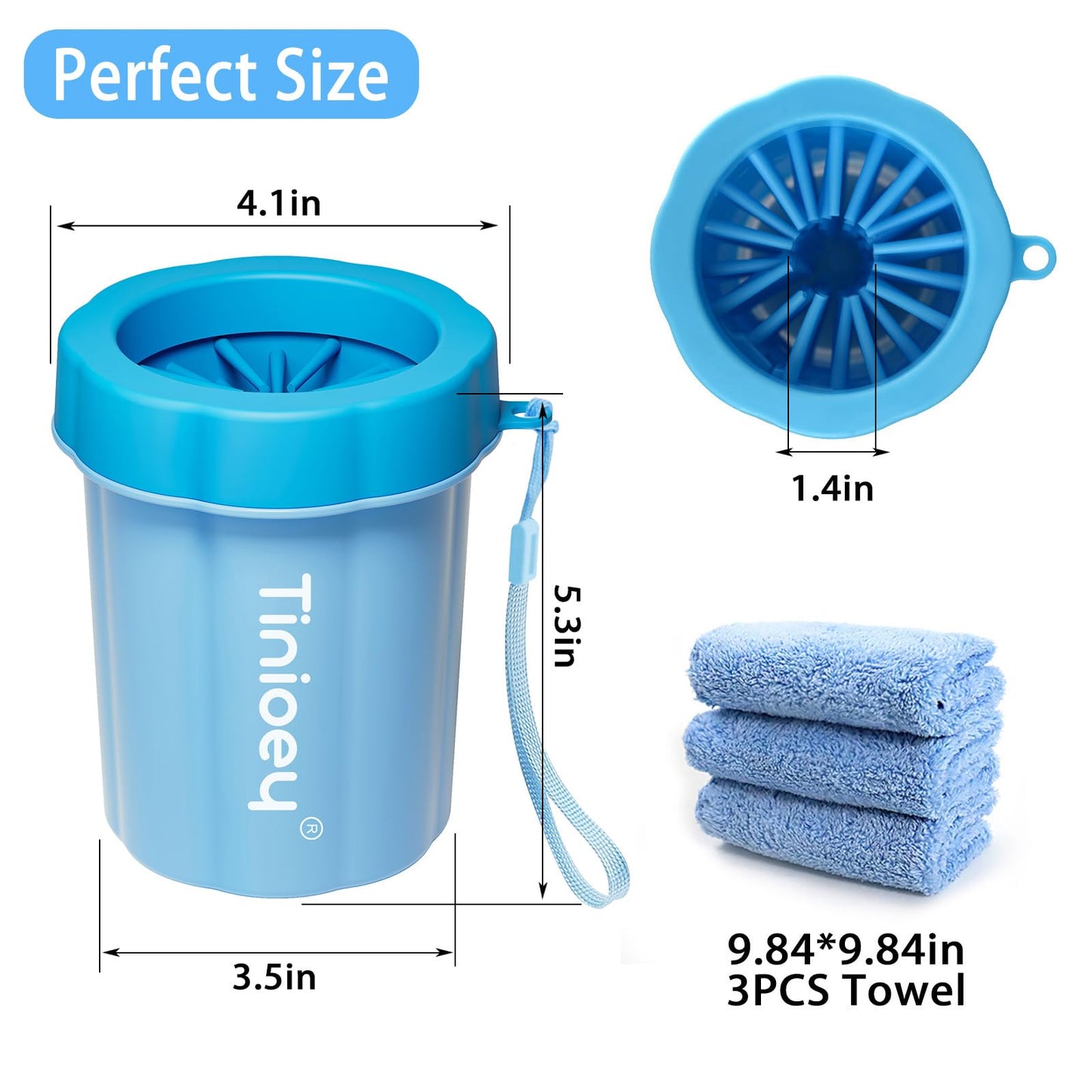 Tinioey Dog Paw Cleaner for Dogs, Dog Paw Washer, Muddy Paw Cleaner, Pet Foot Cleaner, Dog Paw Protector Kit