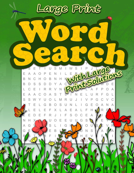 Large Print Word Search for Seniors & Adults: Anti-Eye Strain | Easy-to-Read Themed Puzzles with Large Print Solutions | Relaxing Fun for Adults & Elderly