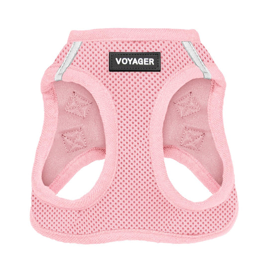 Best Pet Supplies Voyager Step-in Air Dog Harness - All Weather Mesh, Reflective, No Pull Harness for Small, Medium Dogs, Cats - Secure with Hook & Loop Fastener, Buckle, Double D-Rings - Pink, S