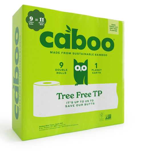 Caboo Tree Free Toilet Paper, Septic Safe Toilet Tissue, Non Toxic, Chemical Free, Non Toxic, 2 Ply Bathroom Toilet Paper | Pack of 24 Double Rolls, 300 Sheets Per Roll