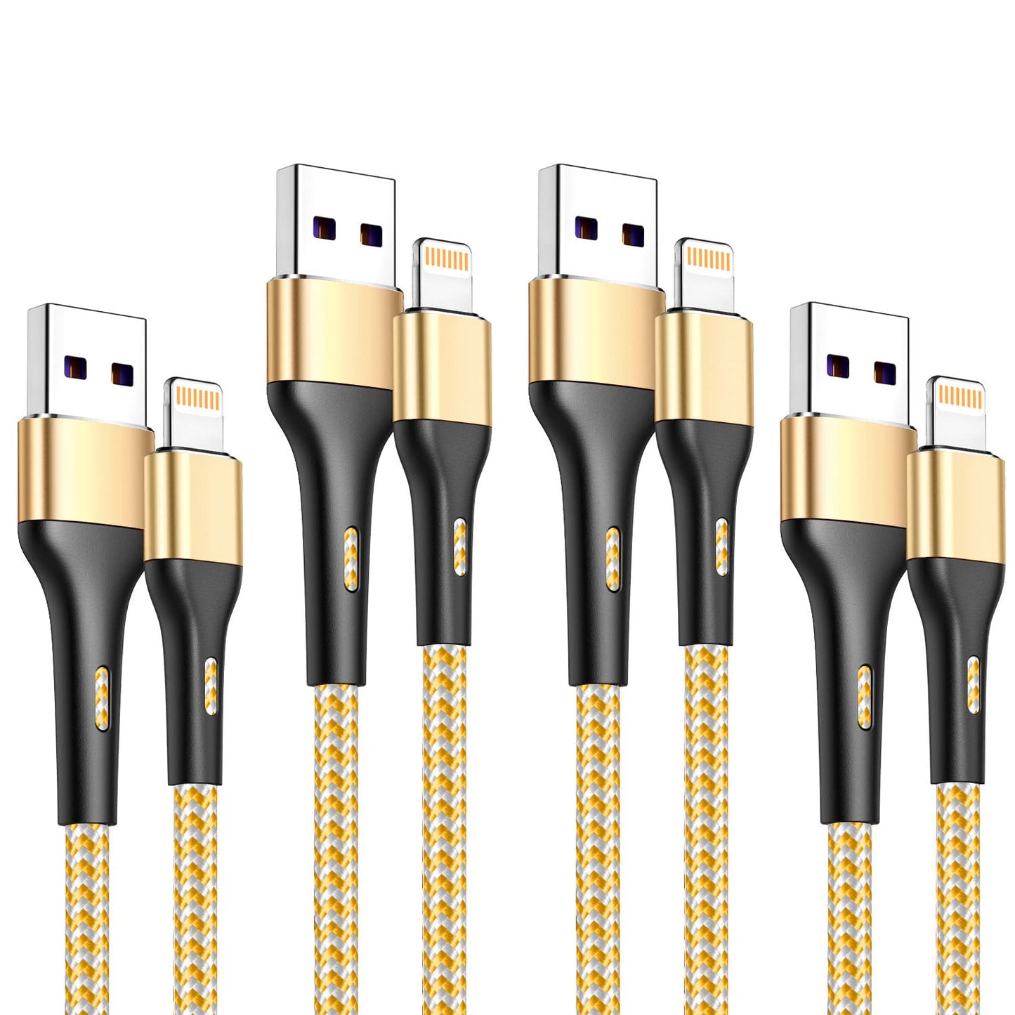 Durcord iPhone Charger 6FT/6/3/1.5, Lightning Cable Fast Charging Cable Nylon Braided Cord Compatible with iPhone 14/13/12/11 Pro Max/XS MAX/XR/XS/X/8/7/Plus/6S/6/SE/5S/iPad