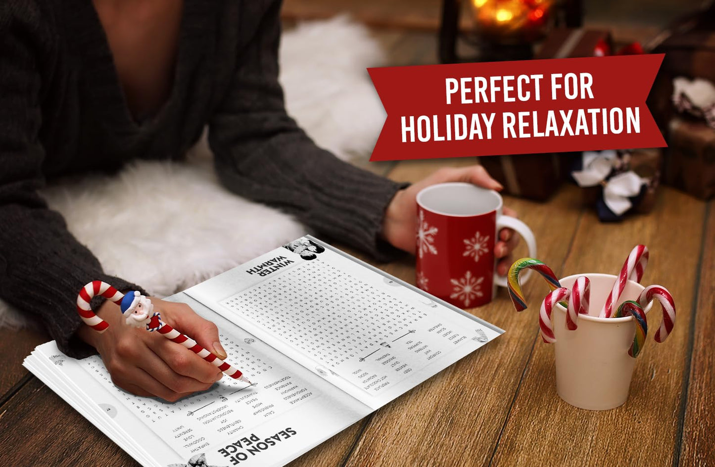 Cozy Christmas Word Search for Adults: Large Print Word Puzzles for Holiday Relaxation and Stress Relief (Word Find Books For Adults)