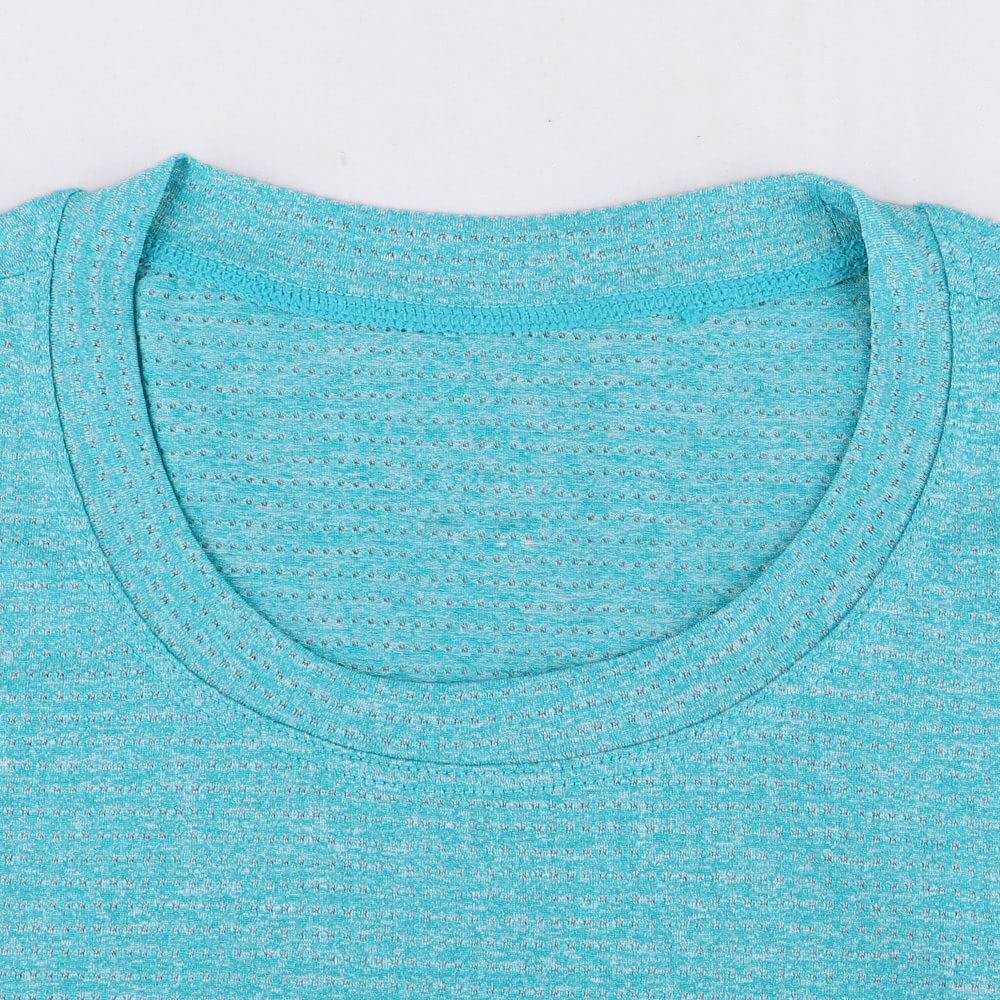 Womens Workout Fitness Tank Tops Cropped Sleeveless Gym Yoga Running Athletic Shirts Blue S