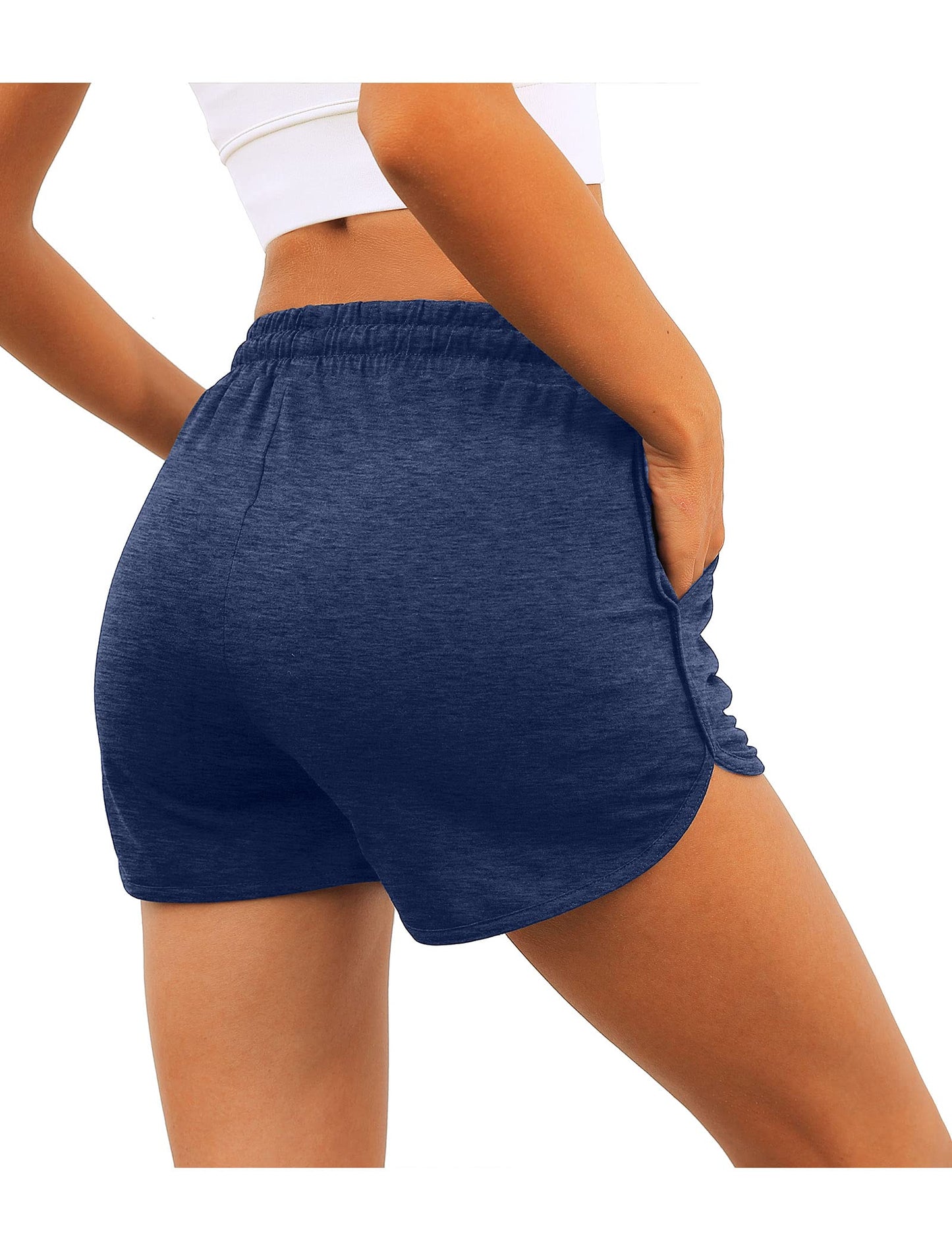 Aloodor Yoga Shorts for Women Casual Summer Running Shorts Fitness XXL