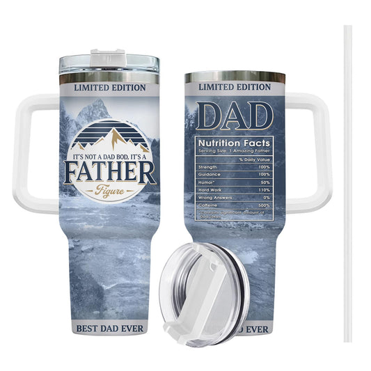 34HD Funny Father Day Gifts, Best Farter I Mean Father Tumbler with Hanlde Straw 40 oz Stainless Steel, Hilarious Dad Cup, Birthday Gifts for Dad from Daughter Son