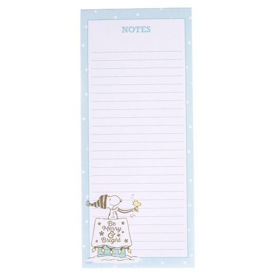 Graphique Merry Snoopy Holiday Magnetic Notepad | 100 Tear-Away Sheets | Grocery, Shopping, To-Do List | Writing Pad for Fridge, Kitchen, Office | Lined Paper | Great Gift | 4” x 9.25”