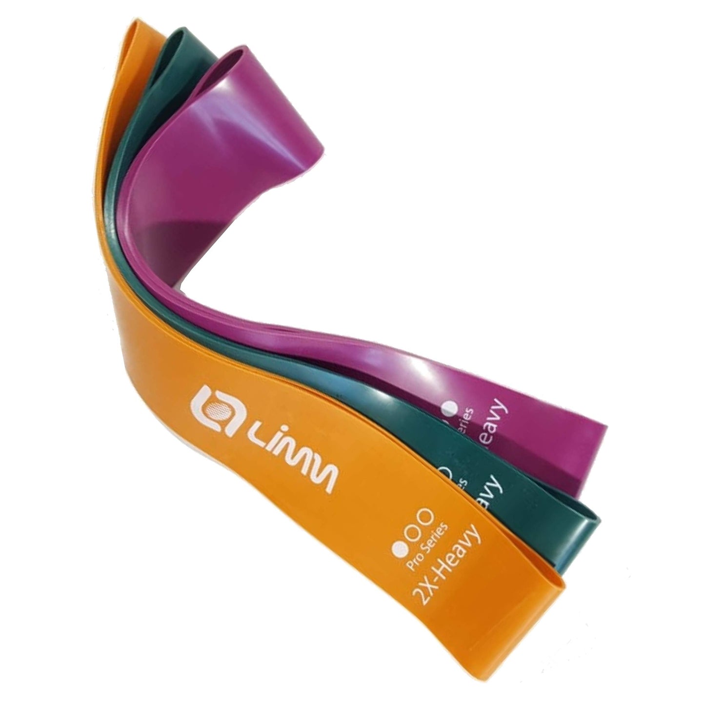 Limm Resistance Loop Exercise Bands - Set of 3 Bands for Working Out with Instruction Guide & Carry Bag - Mini Resistance Bands for Home Workouts, 12" x 2"