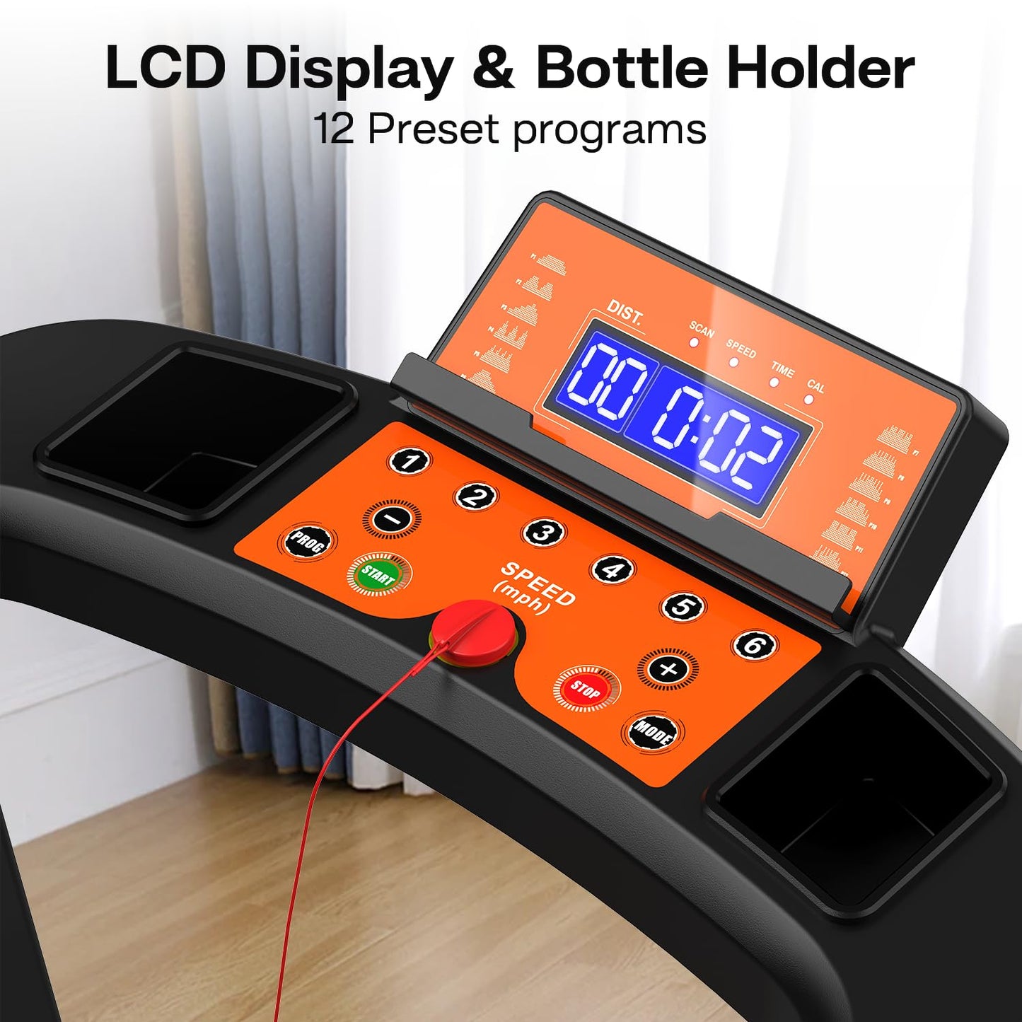 ACTWIND Walking Treadmill with Long Handles for Seniors, Treadmills for Home 300 lbs Capacity, Recovery Fitness Exercise Machine with Stable and Safe Structural Design, APP Control