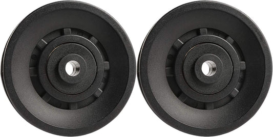 Topfinder 90mm(3.54inch) Universal Bearing Pulley Wheel for Cable Machine Gym Equipment Part Garage Door (2 PCS)