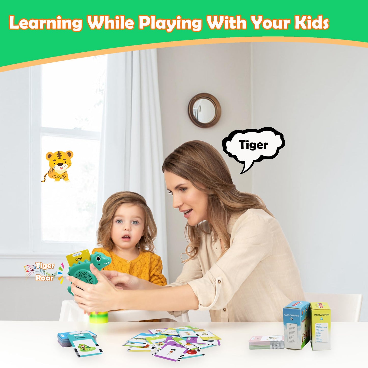 MAYAPHILOS Spanish and English Bilingual Talking Flash Cards with 510 Sight Words, Learning Toys for Toddlers Autism Learning Materials Montessori Toys for Toddlers