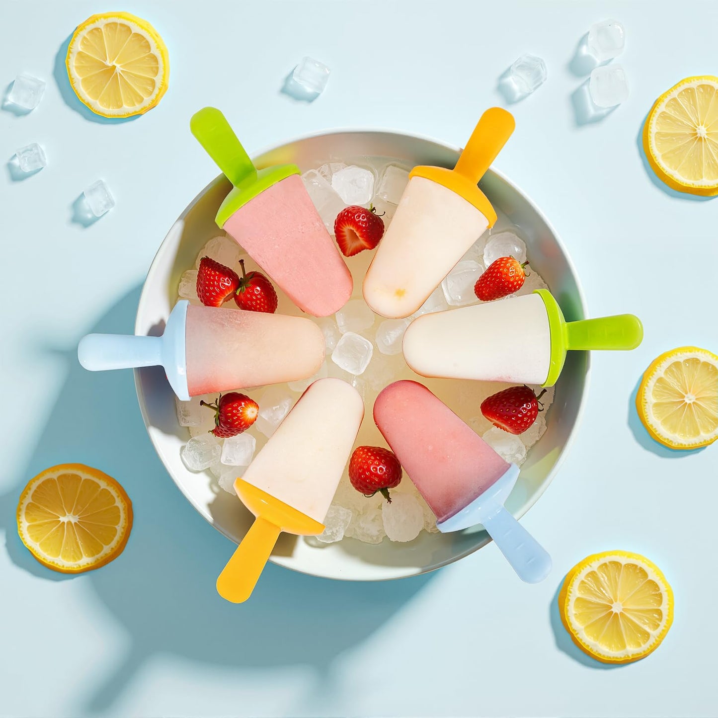 Lamesa Popsicles Molds Silicone, 6 Pieces BPA-Free Ice Pop Mold, Reusable Mini Toddler Popsicle Molds with Sticks, Homemade Small Popsicle Mold for Kids (Blue)