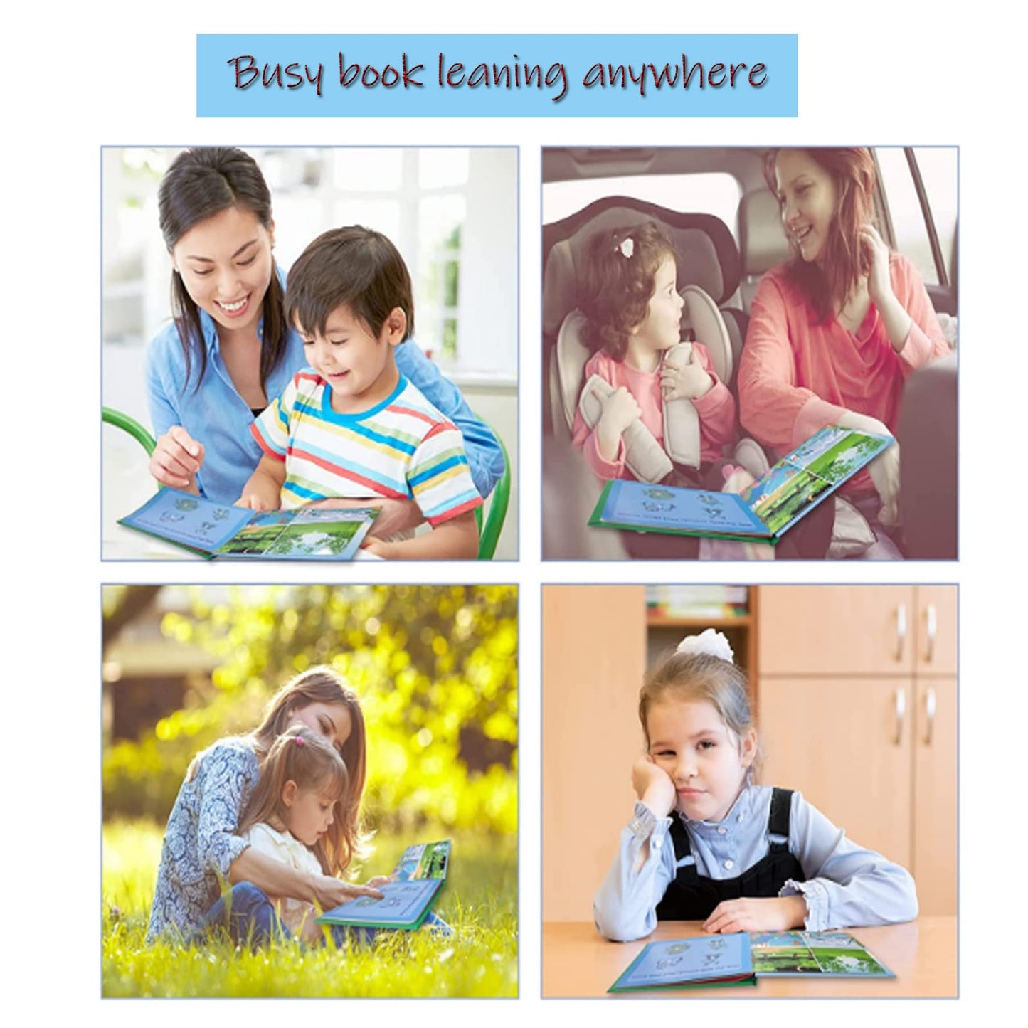 YiYeraio Toddler Busy Book - Montessori Toys Busy Book for Toddlers 3Years+, Montessori Learning Materials Homeschool Preschool Educational Activity Book Toys Birthday Gift Set