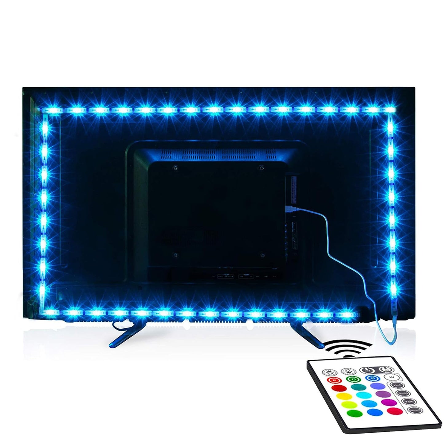 Maylit ICRGB TV LED Backlight, App Control LED Lights for 20-36in TV/Monitor, Music Sync Color Changing TV LED Strip Lights for Home Decor, USB Powered Gaming Accessories Lights for Bedroom Room Decor