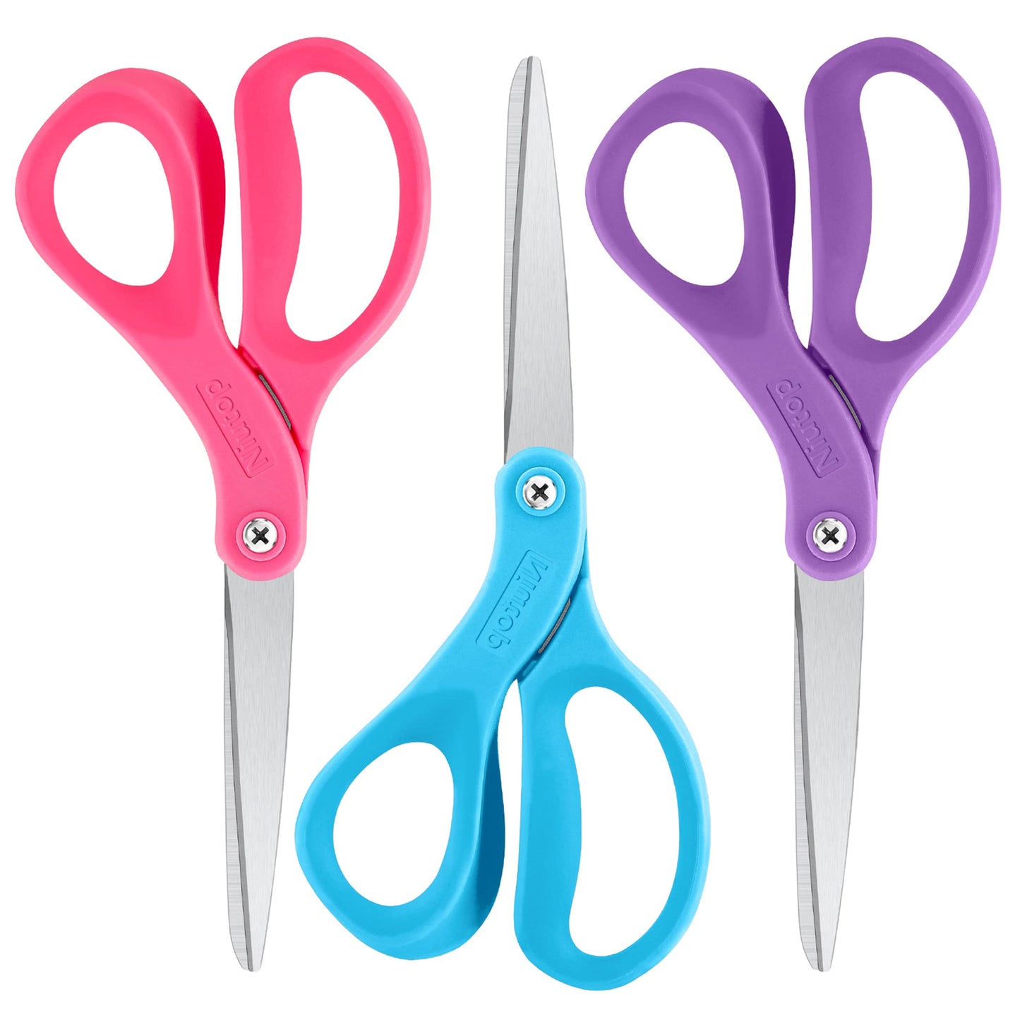 Pastel Scissors, Niutop 8" All Purpose Scissors Heavy Duty Ergonomic Comfort Grip Shears Sharp Scissors for Office Home Household Sewing High/Middle School Students Teacher Art Craft DIY Supplies