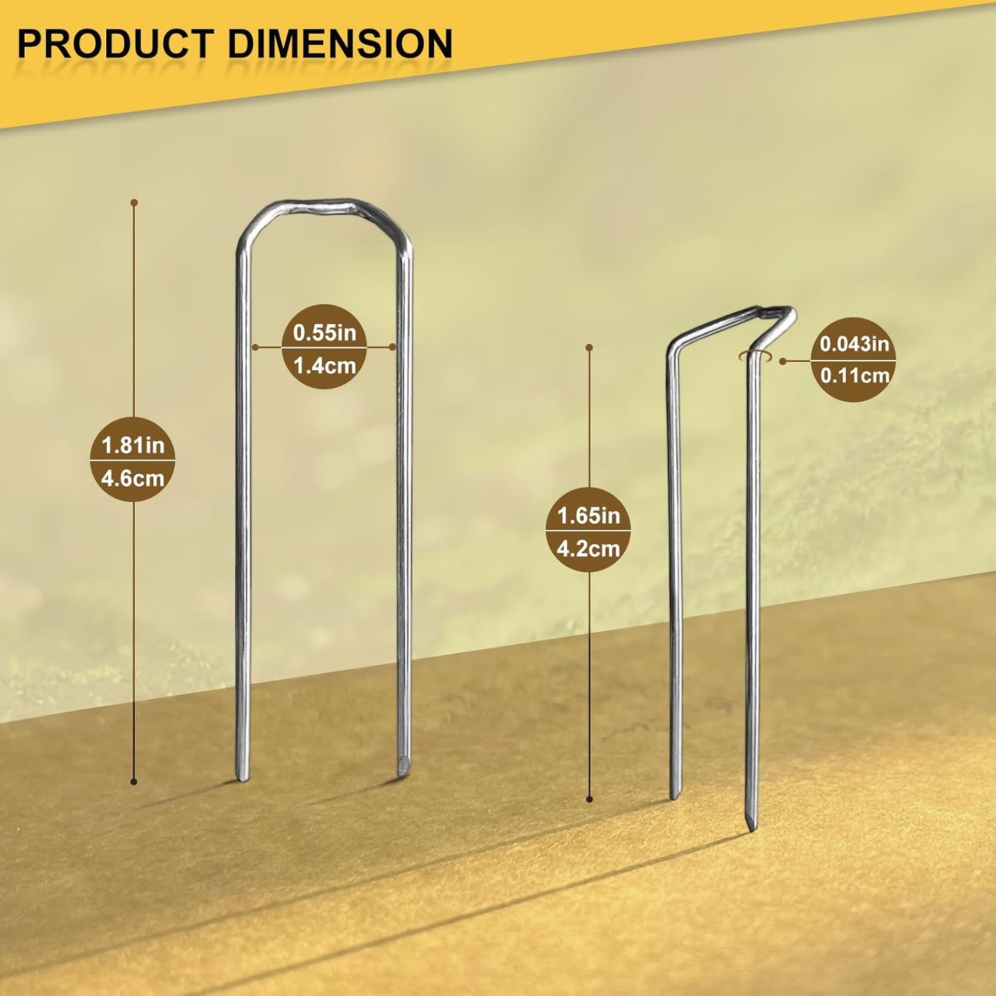 Doloftena 180PCS Floral Picks, 1.81Inch U/M Shape Floral Pins, Premium Metal Sharp Flower Plant Pins for Straw Wreath Making Floral Arrangement Supplies DIY Craft Projects Bouquet Plants