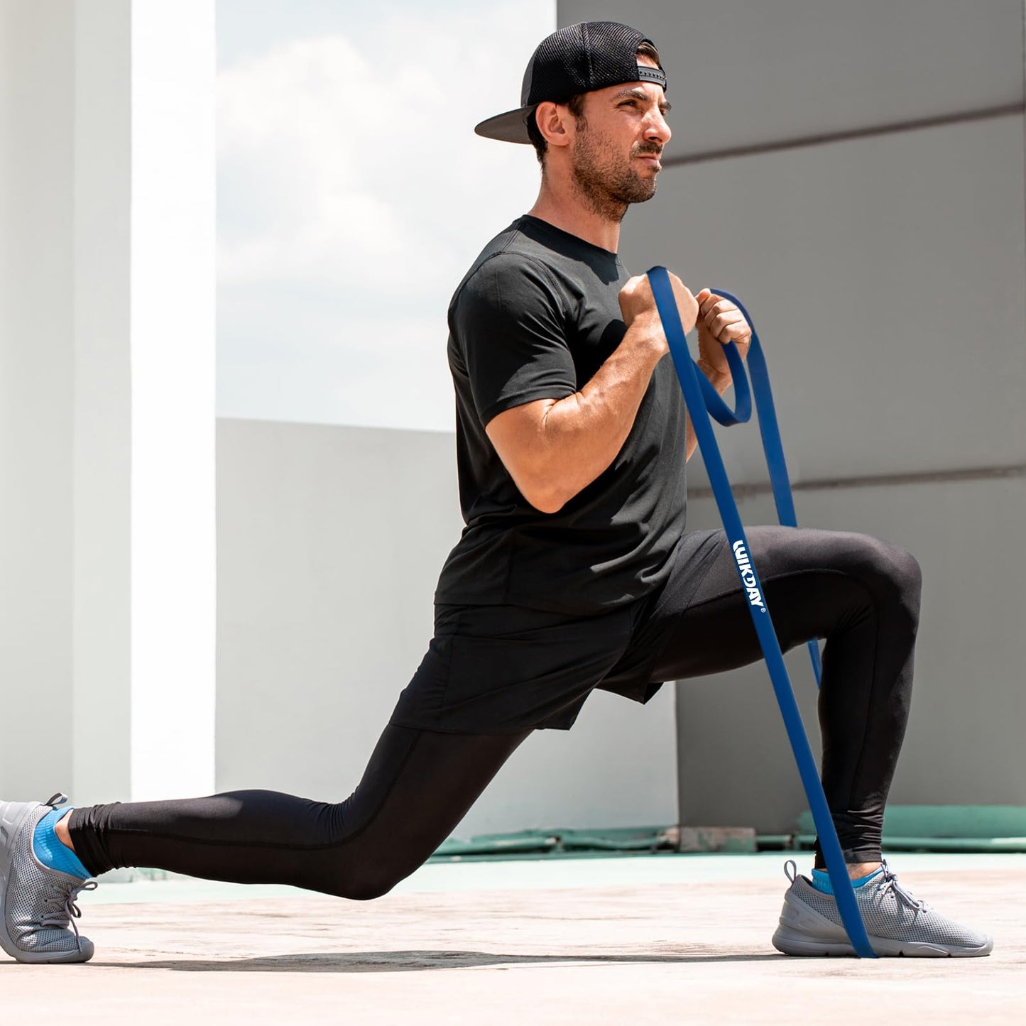 WIKDAY Resistance Bands for Working Out, Exercise Bands, Workout Bands, Pull Up Assistance Bands for Body Stretching Training Physical Therapy Muscle Training for Men & Women Multicolour (8-100lbs)