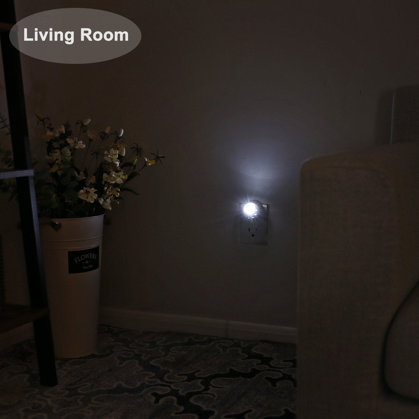 DEWENWILS Plug in Night Lights into Wall, Dusk to Dawn Sensor, 360° Rotating, Directional LED Nightlights for Kids, Nursy, Hallway, Bathroom, Bedroom, 5000K Daylight, UL Listed, 4 Pack