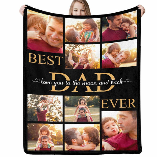 Custom Blanket with Picture Text Personalized Blanket Throws Customized with Photos Customizable Blankets Customize Gifts for Mom Dad Couple Girlfriend Boyfriend Wife Husband