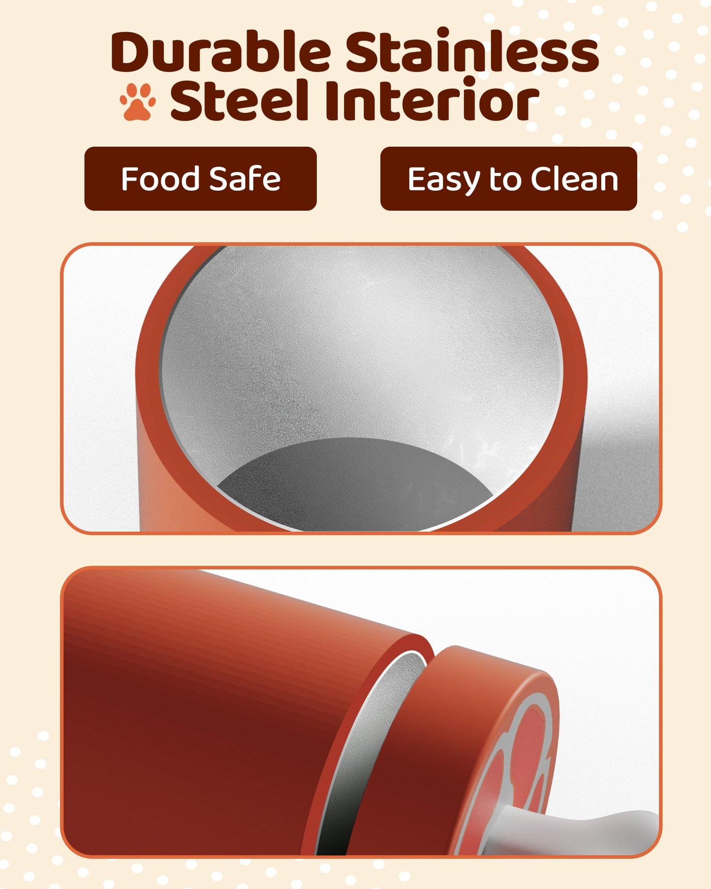 HHGFCLTRS Dog Treat Storage Container Dog Treat Jar - 4.3" Round x 10.2" Tall Airtight Pet Treat Storage Containers Dog Treat Containers Dog Treat Bin Bone Shape