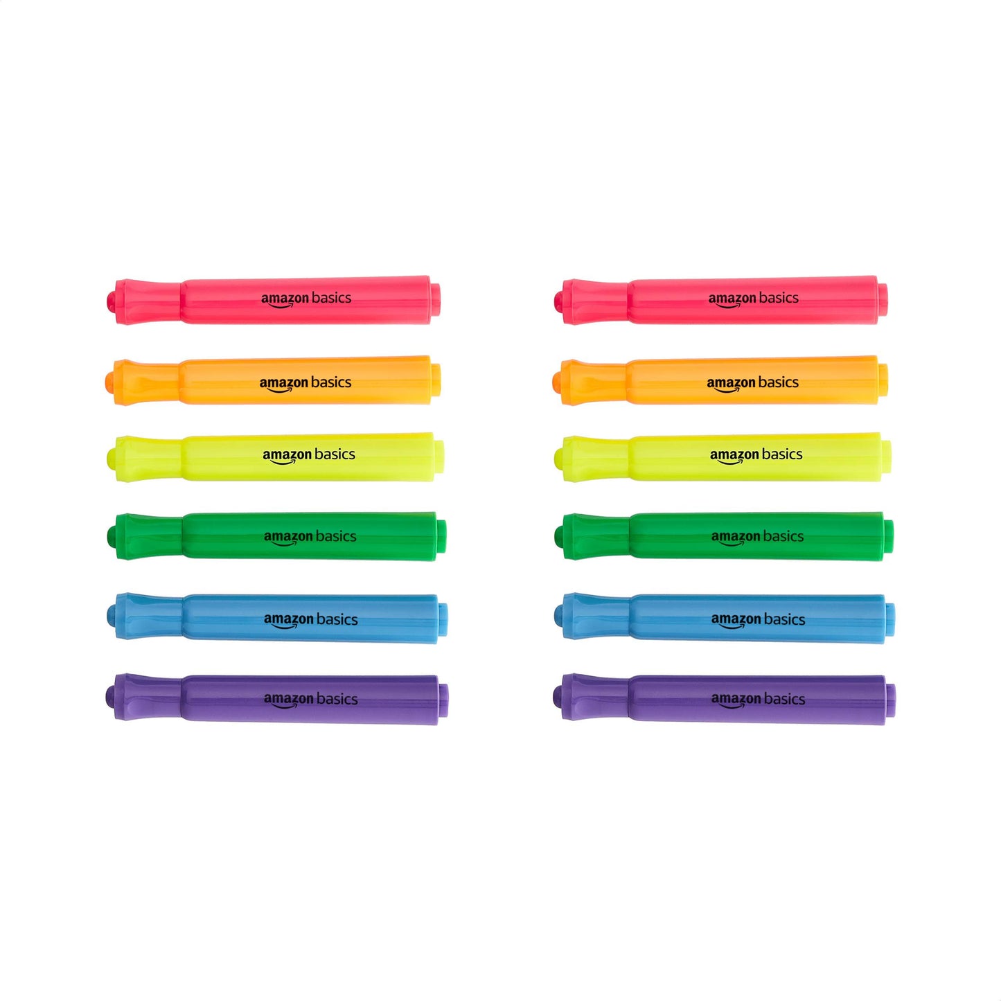 Amazon Basics Highlighters 12 Pack, Assorted Colors, Chisel Tip, Office and School Supplies