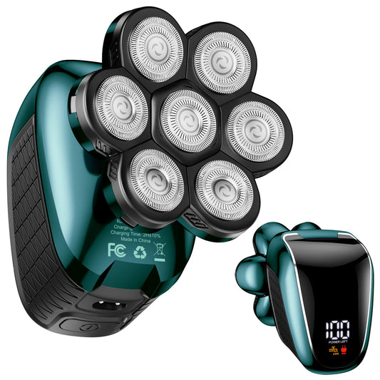 Head Shaver 7D, Wyklaus Head Shavers for Bald Men, Head Electric Razor with Nose Hair Trimmer, Waterproof Wet Dry Mens Grooming Kit