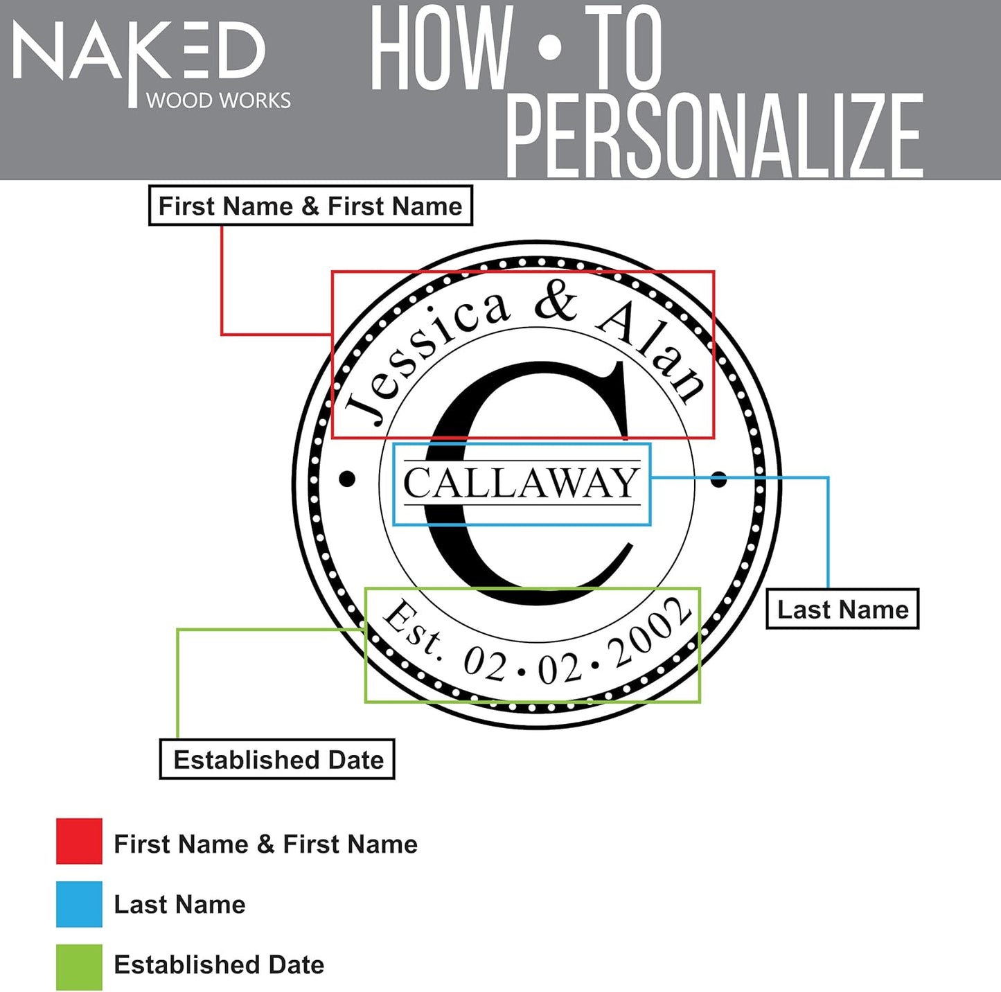 Custom Cutting Board – Personalized Wedding Gift & Bridal Shower Gift with Names & Date – Handmade in USA, (Wood Coasters, Display Stand & Gift Wrap options) – Keepsake Gift Idea for Couples