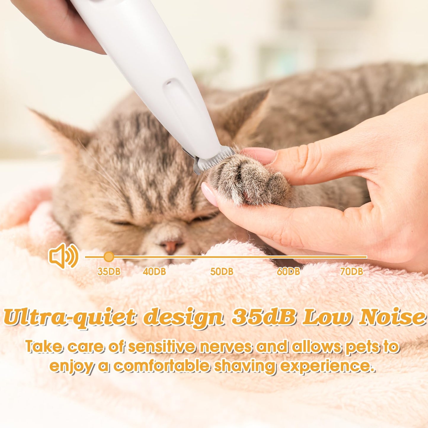 Palksky Dog Paw Trimmer, Upgraded 18mm-Blade Electric Dog Clippers for Groomming with Led Display, Waterproof Pet Micro Precision Trimmer, Rechargeable Hair Shaver for Paws, Ears, Face, Rump and Eyes