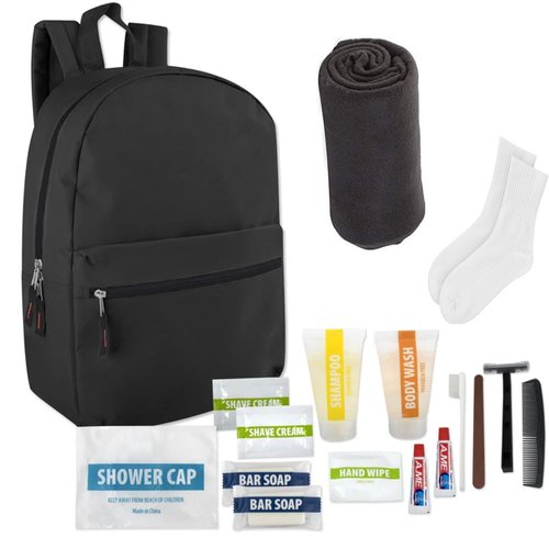 12 Packs of Homeless Care Package Supplies Bulk Hygiene Toiletries, 18 Piece Homeless Winter Survival Supplies Bulk Kits for Distribution