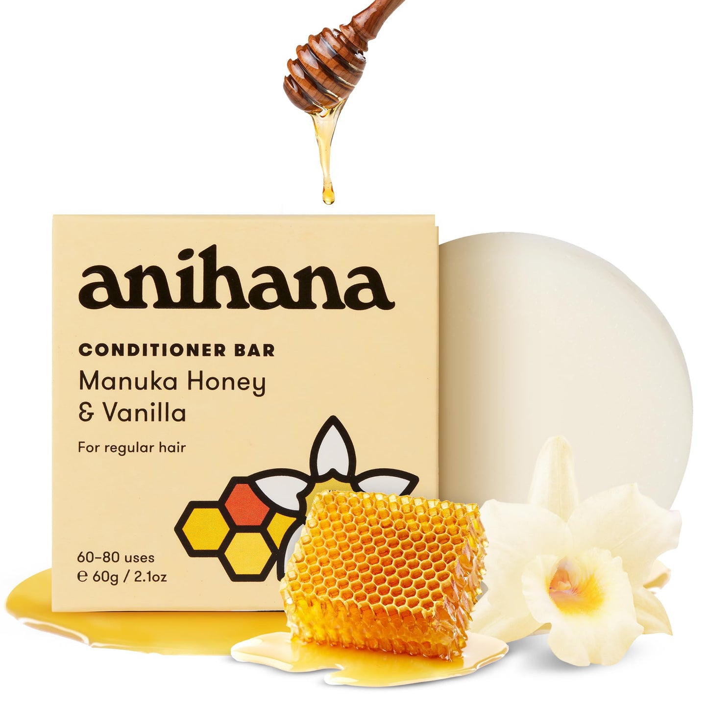 ANIHANA Shampoo Bar for Thin Fine Oily Hair Gives Hair Volume & Body Natural Healthy Look and Shine Paraben Free Lavender and Rosemary 2.29 oz