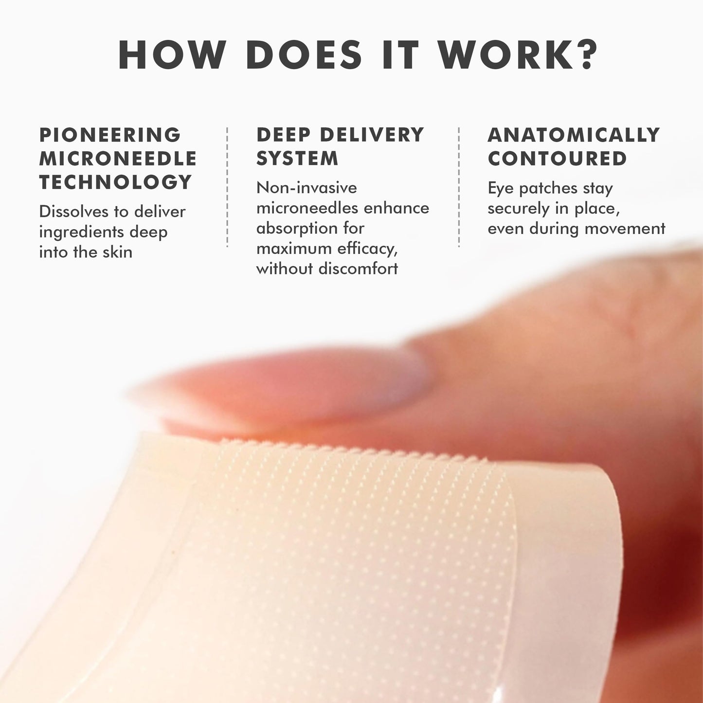 skyn ICELAND Dissolving Microneedle Under Eye Patches With 39% Hyaluronic Acid & Peptides. No-Slip Eye Mask to Firm And Reduce Wrinkles & Fine Lines, 8 Pairs