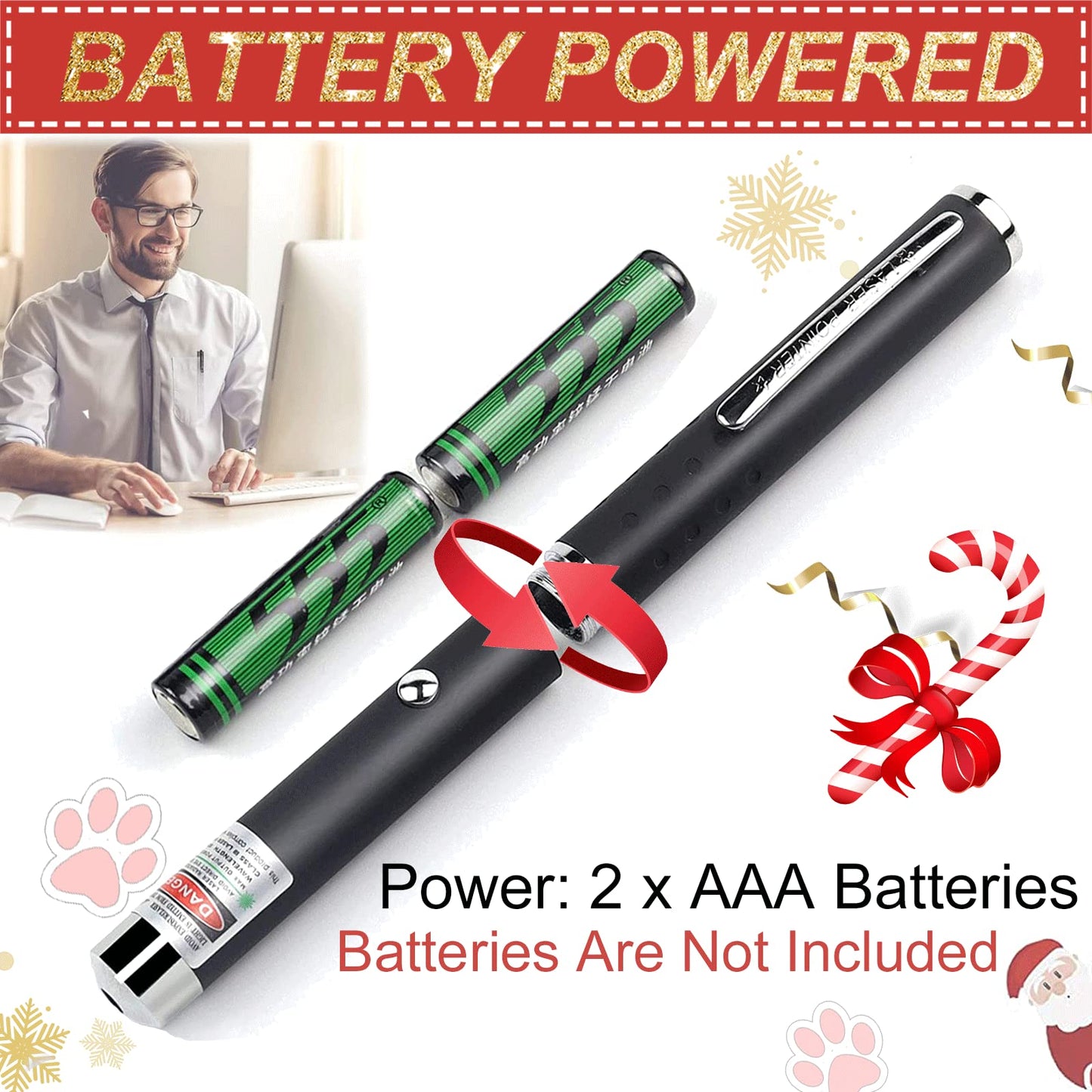 MEUSNO 3 Pack Cat Laser Pointer Toy, Red Green Purple Cat Laser Pointer for Cats Dogs Indoor Chaser Cats Dog Pet Laser Toy Laser Light Pointer, Small Laser Pet Toy Geese Deterrent