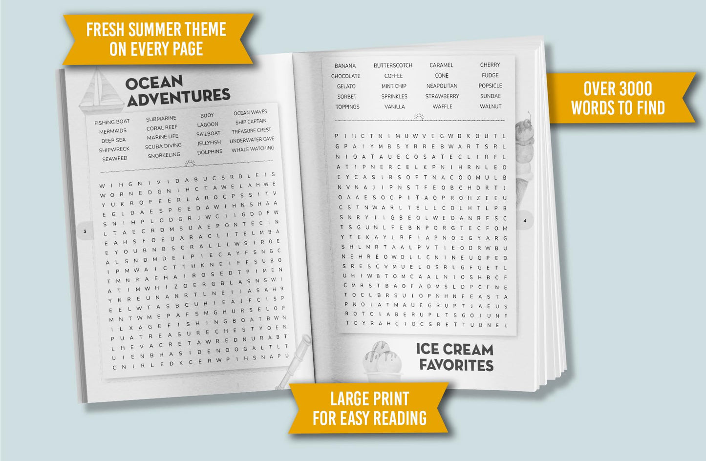 Relaxing Summer Word Search for Adults: Large Print Word Puzzles for Stress Relief and Beachside Relaxation (Word Find Books For Adults)