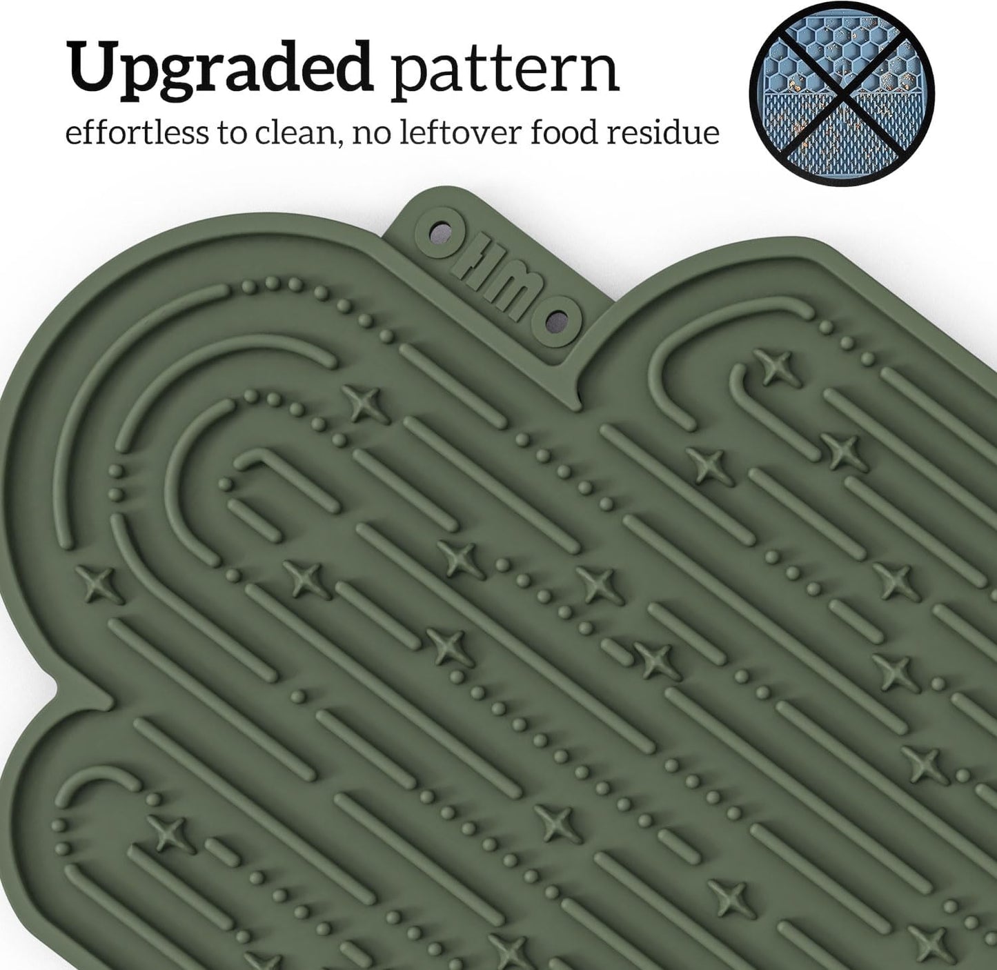 OHMO-Cactus Lick Mat for Dogs and Cats(2 Pack) Easy to Clean Pet Slow Feeder with Suction Cups, Licking Pad for Anxiety Relief and Boredom Reduction(Cactus&Light Green)