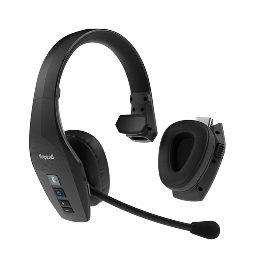 BlueParrott S650-XT Bluetooth Wireless Headphones 96% Noise Canceling Over Head Trucker Headset with Mic, 2-in-1 Convertible Stereo to Mono with ANC, IP54-Rated Protection, 36 hrs. Talk Time, Black
