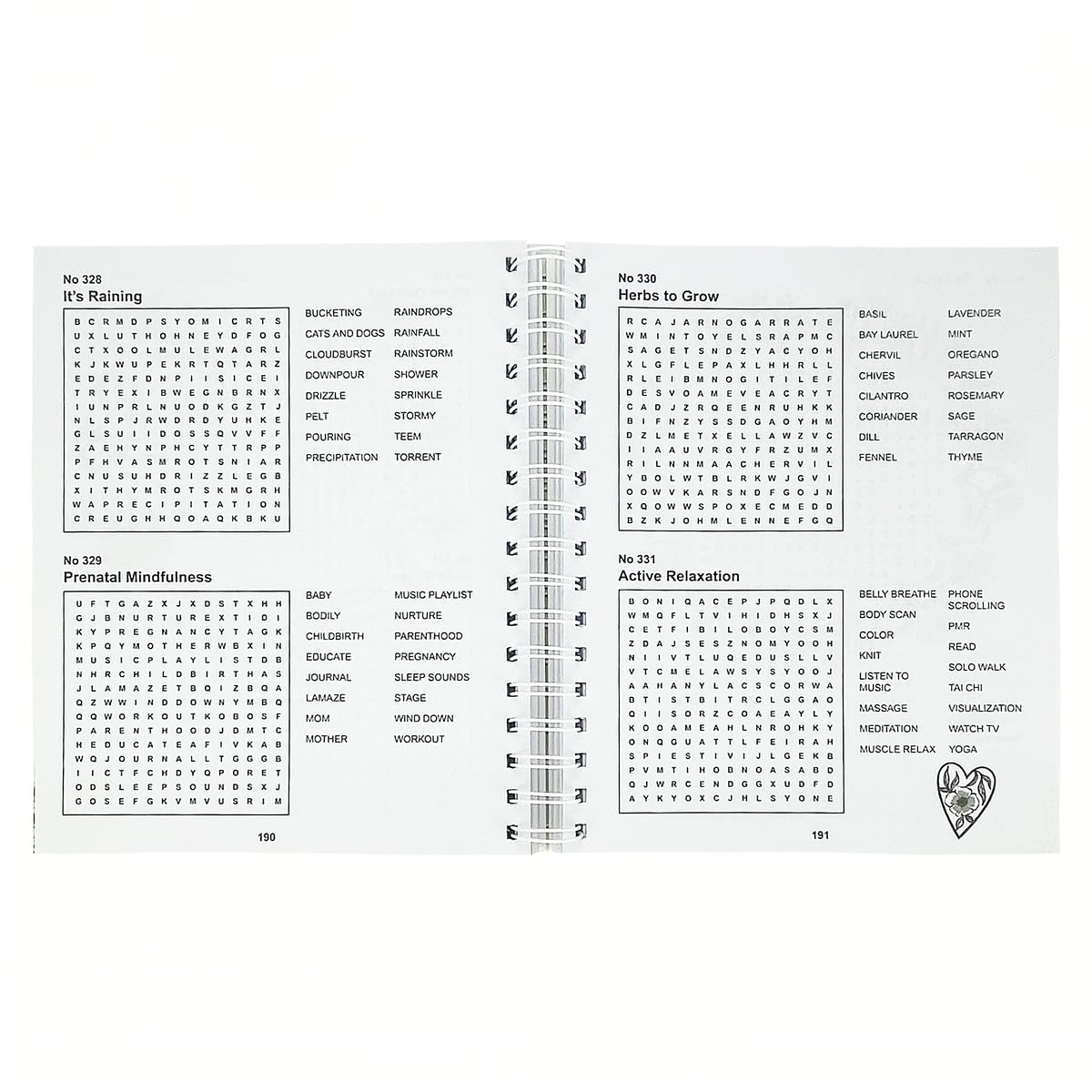 Mindfulness Word Search Book - Spiral-Bound Puzzle Multi-Level Word Search Book for Adults Including More Than 400 Puzzles; Puzzles for Self-Care and a Zen Mind (Brain Busters)