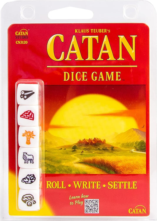 CATAN Dice Game - Portable Fun for On-the-Go Adventures! Strategy Game, Family Game for Kids and Adults, Ages 7+, 1-4 Players, 15-30 Minute Playtime, Made by CATAN Studio