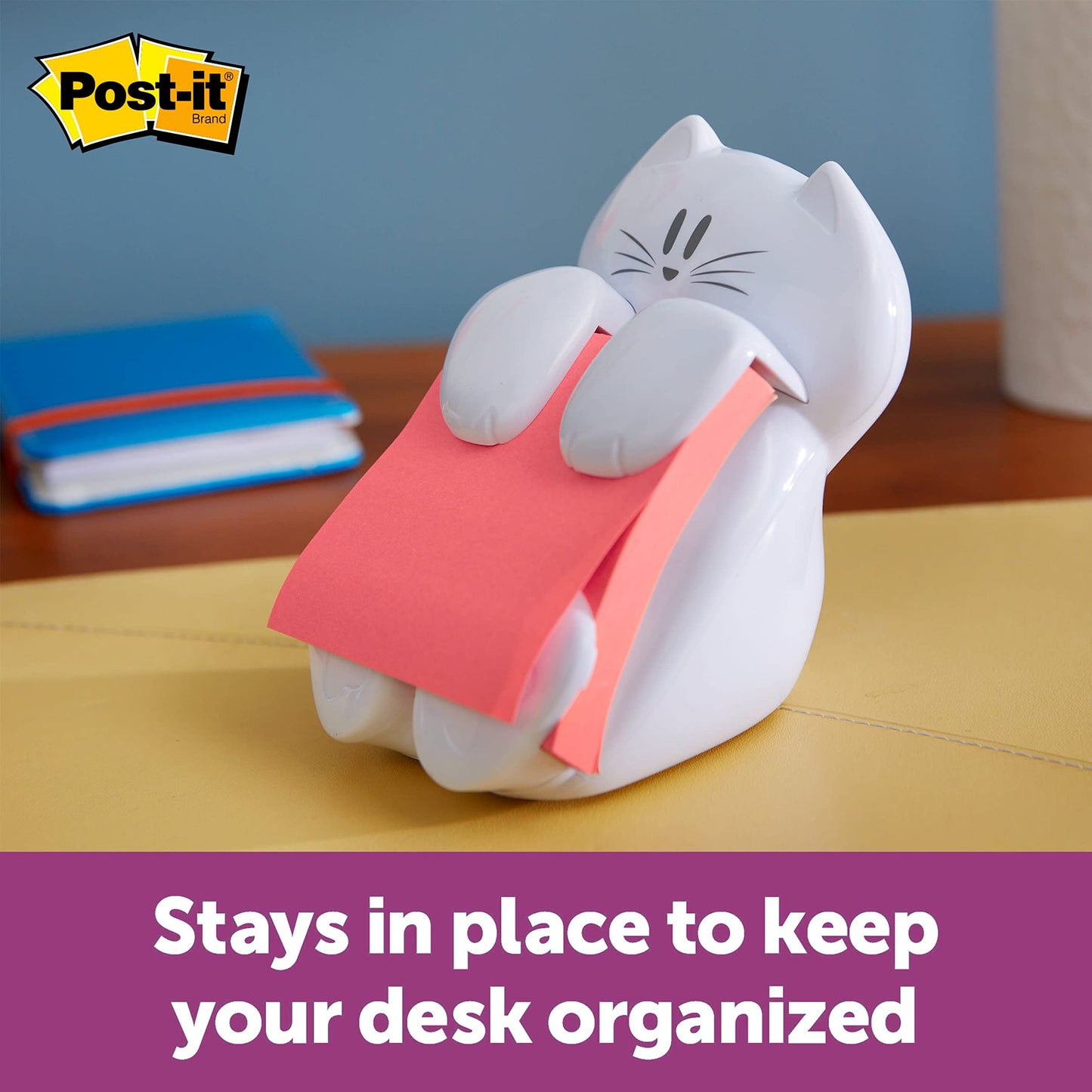 Post-it Pop-up Note Dispenser Cat Design 3x3 in 1 Dispenser/Pack (CAT-330 White)