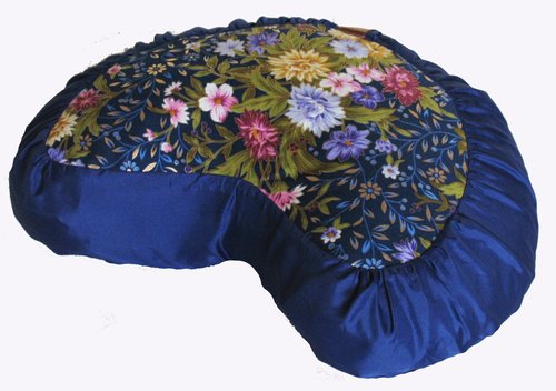 Boon Decor Meditation Cushion Crescent Zafu - Japanese Silk Print #3