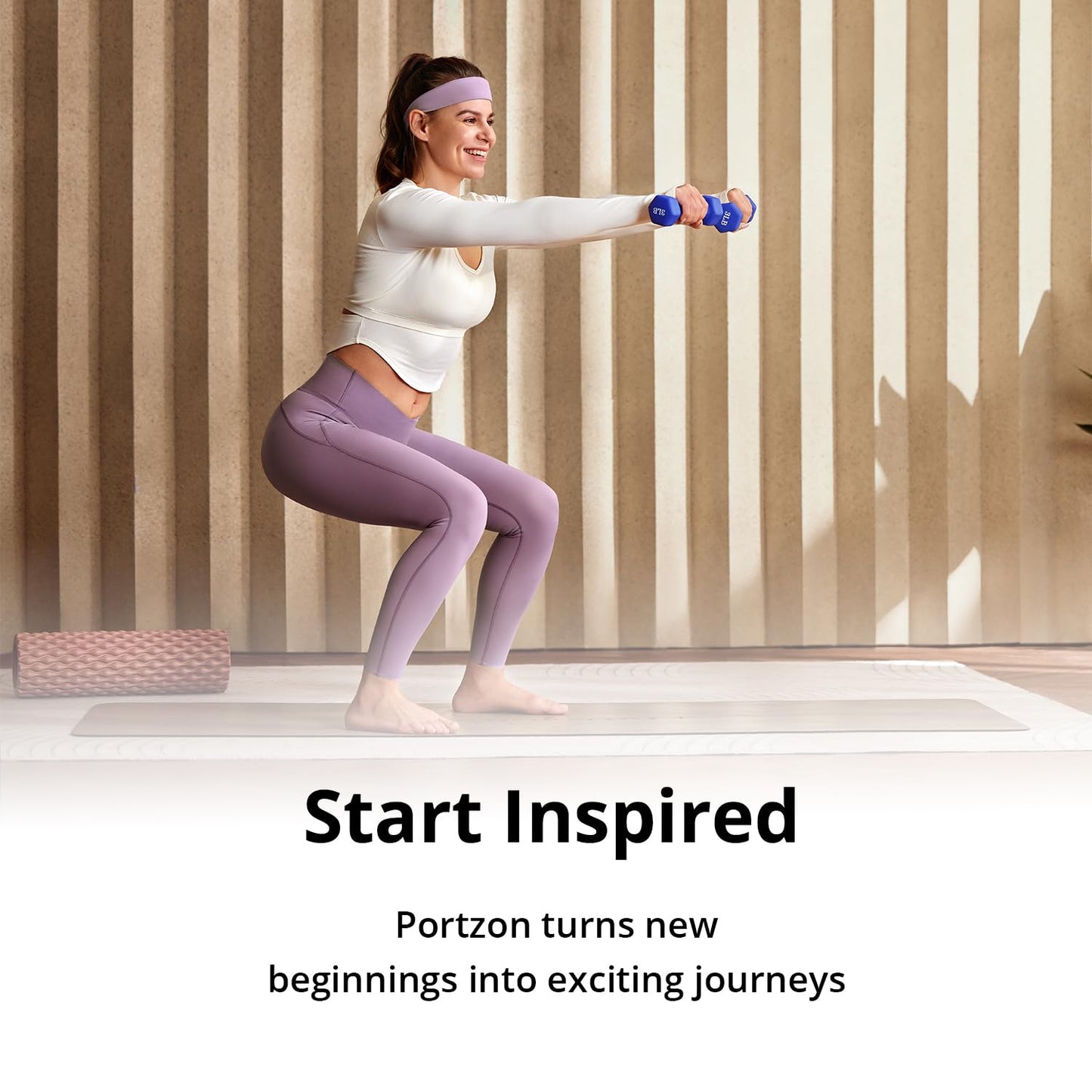 Portzon Weights Dumbbells with Neoprene Coating, 1LB-3LB Anti-Roll, Anti-Slip, Hexagonal Home Fitness Equipment for Shoulder,Neck, and Hand Training for Seniors over 55 old