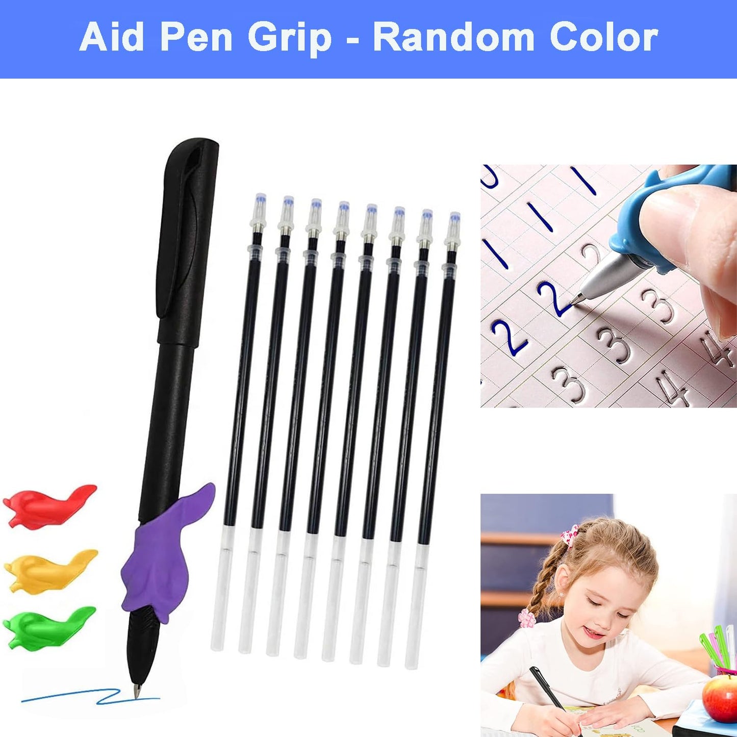 AALGO Magic Pens & Refills for Children's Magic Copybooks,Grooved Kids Book Disappearing Ink Pen for Tracing Books,Grooved Writing Books for Kids 3-5