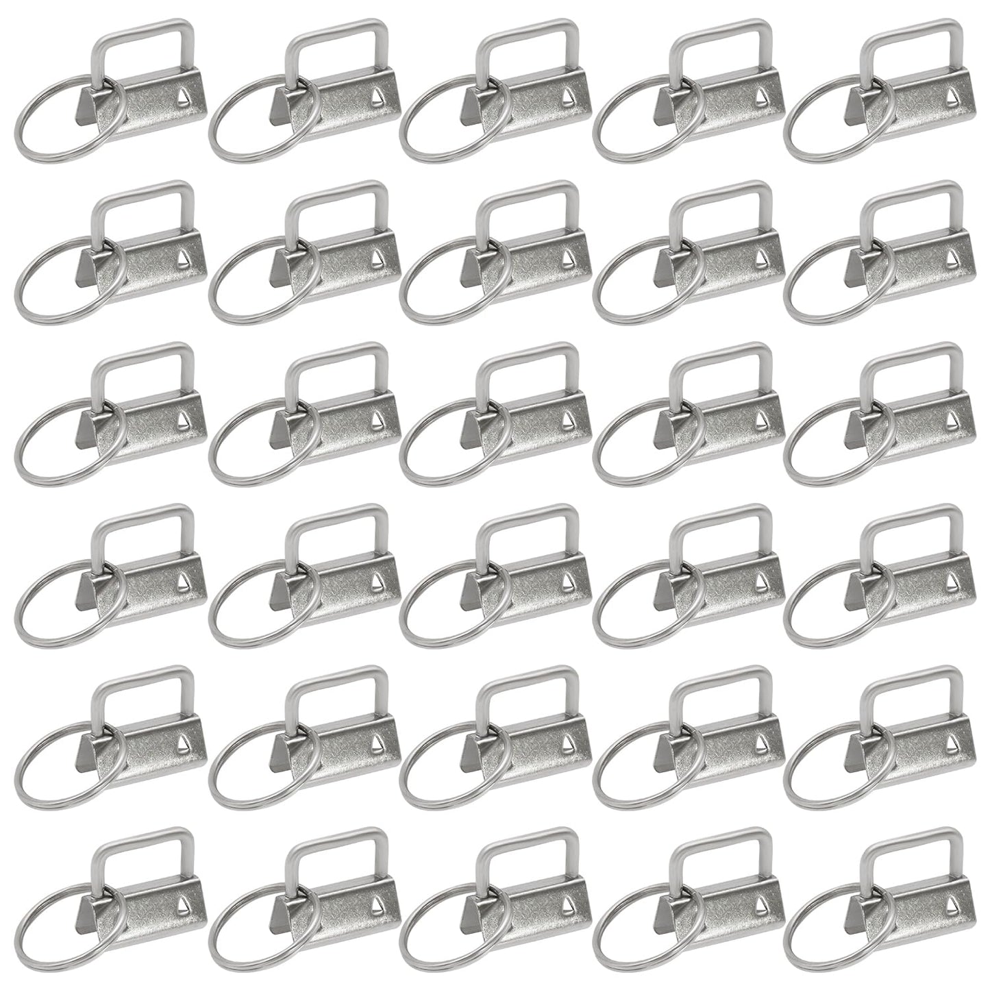 Key fob Hardware,30 PCS 1 Inch Key fob Keychain with Keychain Rings for Bag Webbing Wristlets Lanyards and Key Chain Making Hardware Supplies(Bronze)
