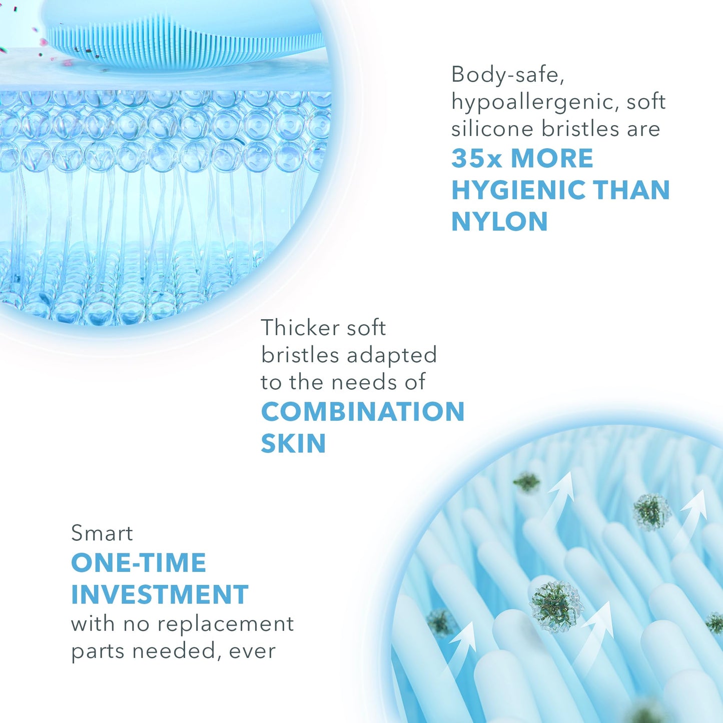 FOREO LUNA 3 Facial Cleansing Brush | Combination skin | Anti Aging Face Massager | Enhances Absorption of Facial Skin Care Products|For Clean&Healthy Face Care|Simple&Easy|Waterproof|Battery Powered