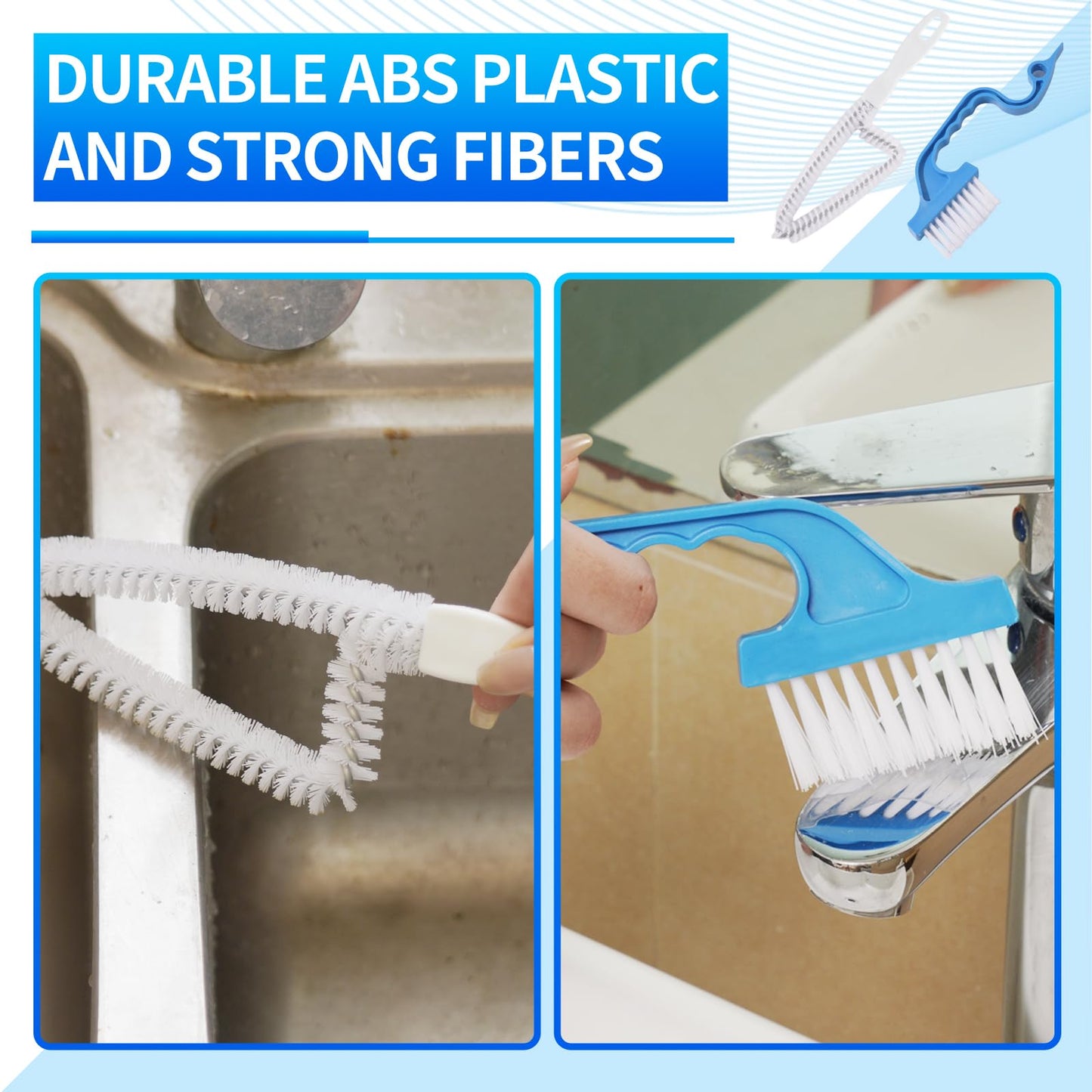 Window Groove Cleaning Brush, 13 PCS Hand-held Magic Window Track Cleaning Tools, Window or Sliding Door Track Cleaner for Sliding Door, Sill, Tile Lines, Shutter, Car Vents, Keyboard, Small Clean Kit