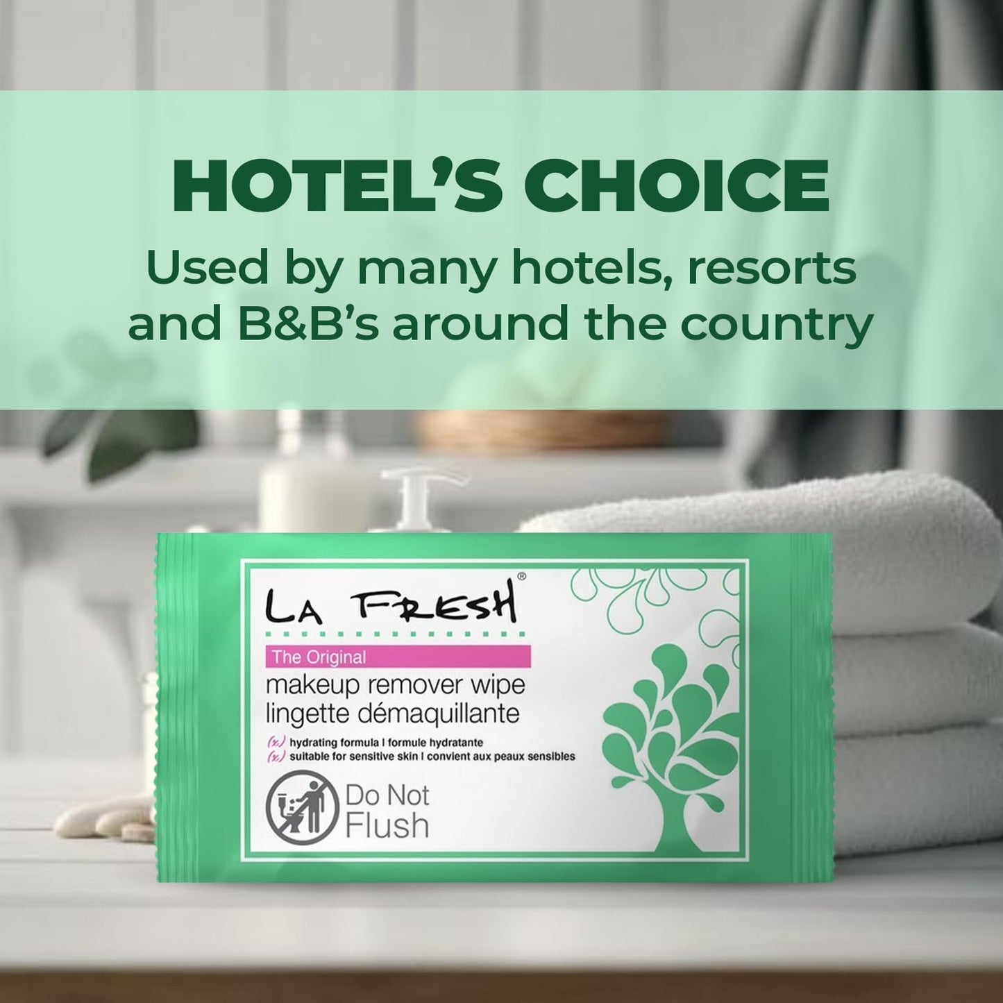 LA Fresh Makeup Remover Wipes with Vitamin E for Waterproof Makeup - Face Cleansing Wipes, Case of 1200ct Facial Wipes - Skin Care Travel Essentials