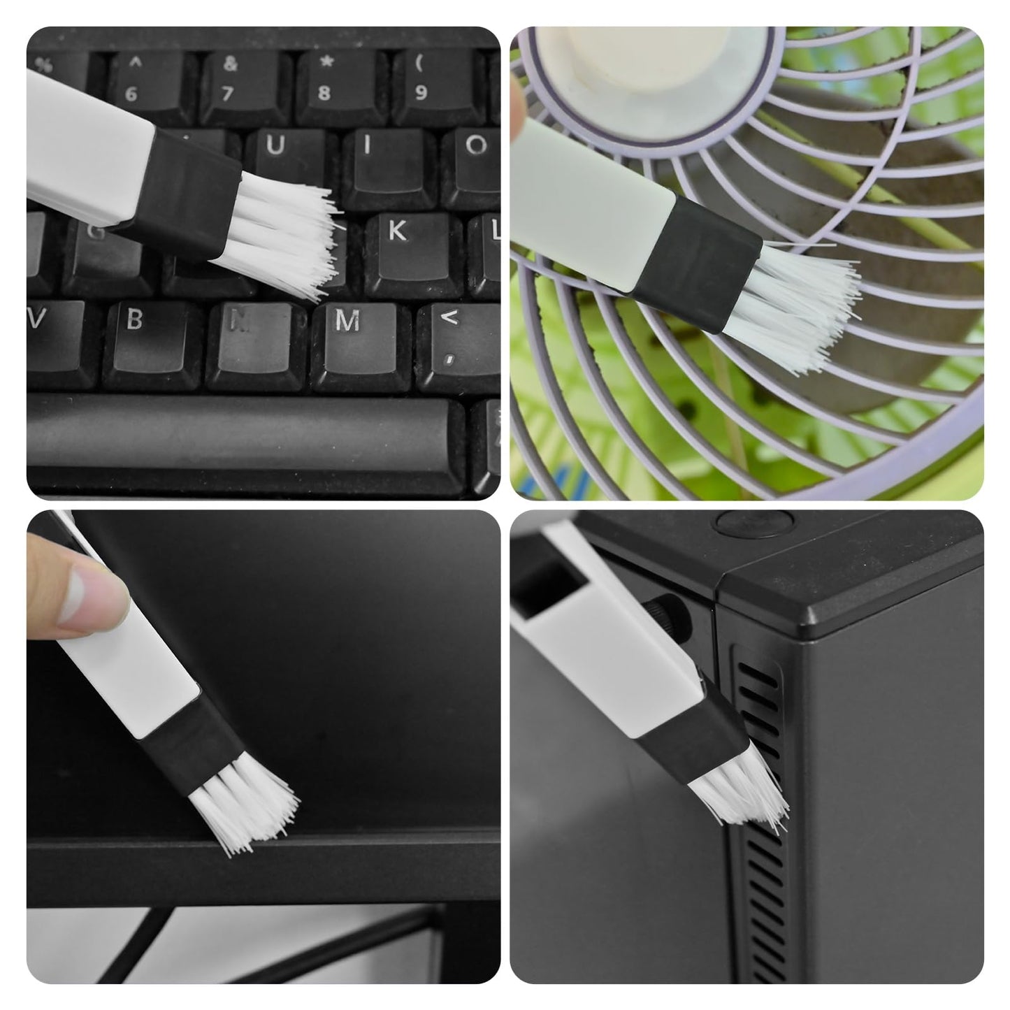 Eduftis 7Pcs Crevice Cleaning Brush, Multifunctional Window Track Cleaning Tools and Window Groove Cleaning Brush, Home Kitchen Bathroom Window Faucets, Easy to Use Cleaner Supplies Tool